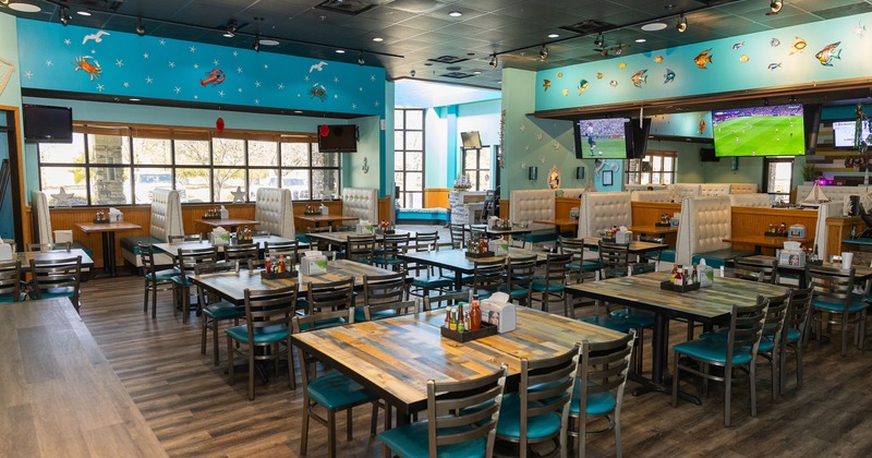 Spacious, cozy and nicely done interior dining area