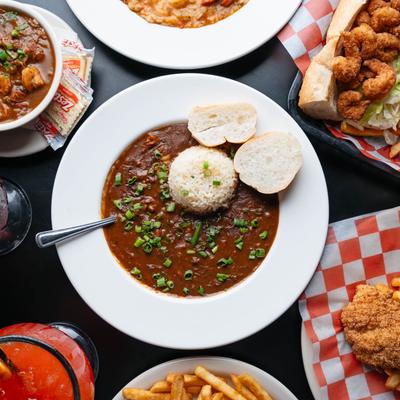 gumbo seafood cajun shrimp crawfish bayou jacks roanoke texas.