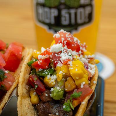 Taco, beer