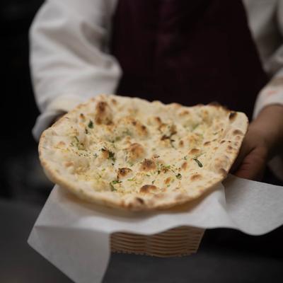 Naan flatbread.