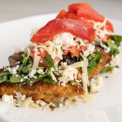 Chicken Buon Giorno served, closeup