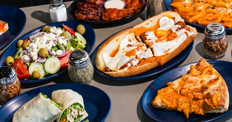 Assorted food dishes