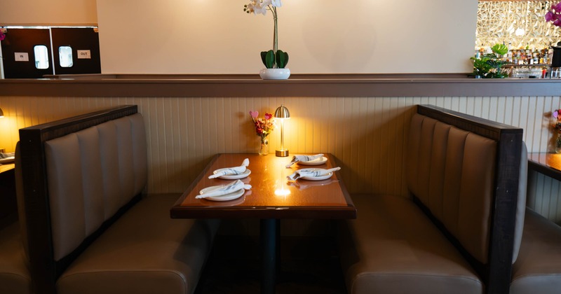 Interior, seating booth