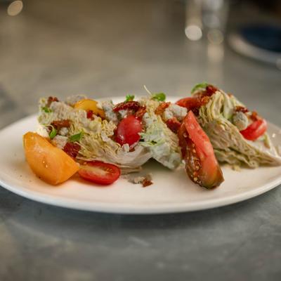 The wedge salad, served.