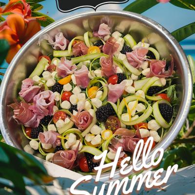 A vibrant summer salad in a bowl.