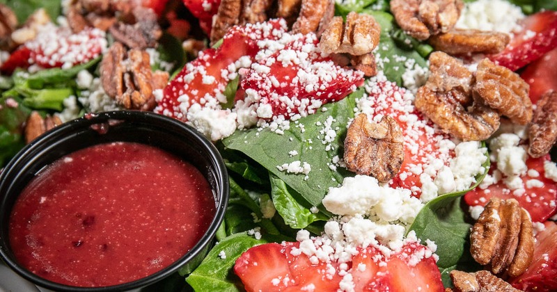 A served Strawberry salad