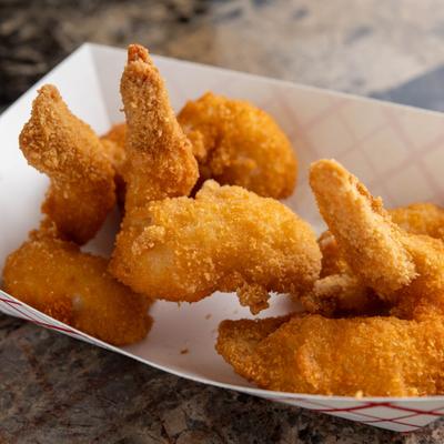 Fried jumbo shrimp.