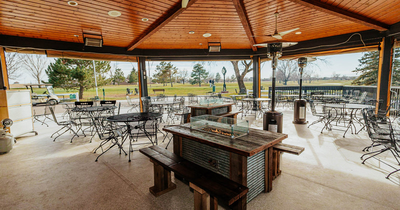 Exterior, patio tables