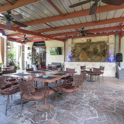 Outdoor seating space