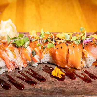 A served roll, closeup.