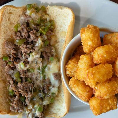 Classic Philly cheesesteak.
