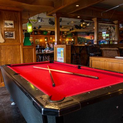 Interior, pool table