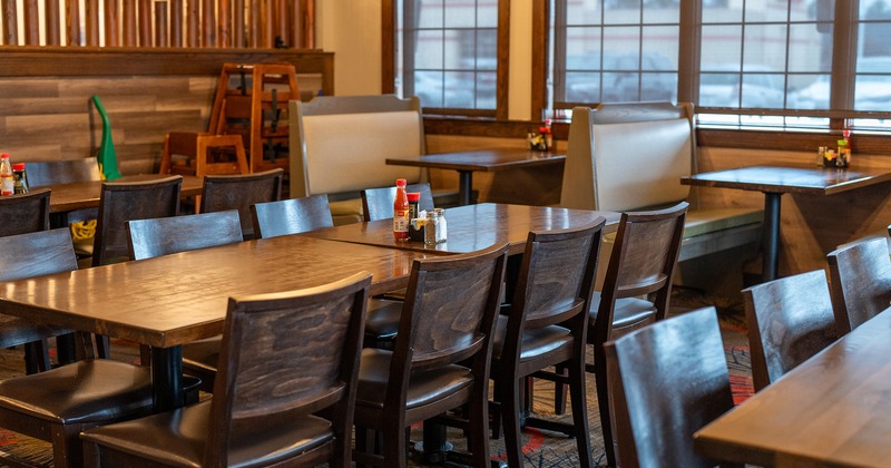 Dining tables ready for guests