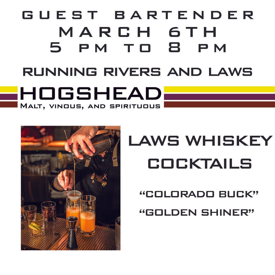 Running Rivers and Laws Guest Bartender series event photo