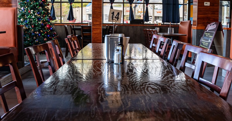 Diner table, close up