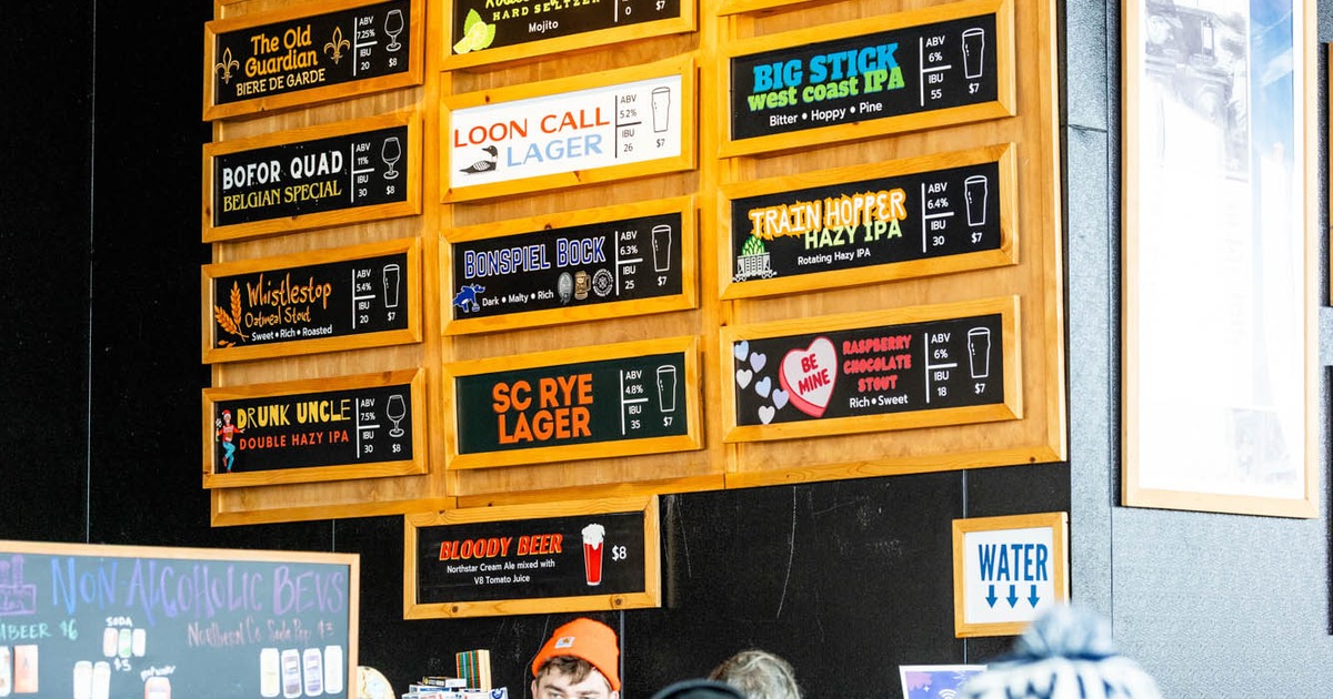 Interior, large open space seating area, tables and chairs ready for guests