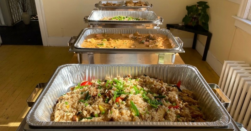 Various catering food