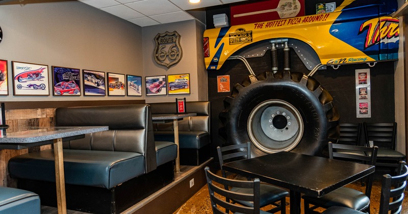 Interior, tables and dining booths