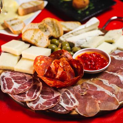 Charcuterie and cheese board