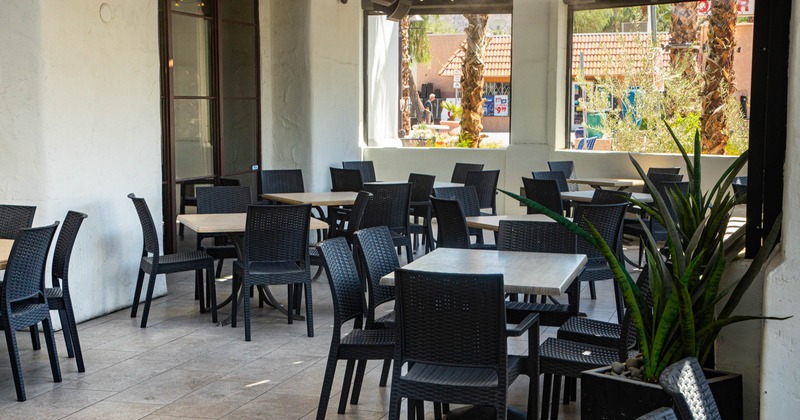 Exterior, seating place on covered patio