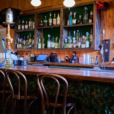 Interior, bar area.