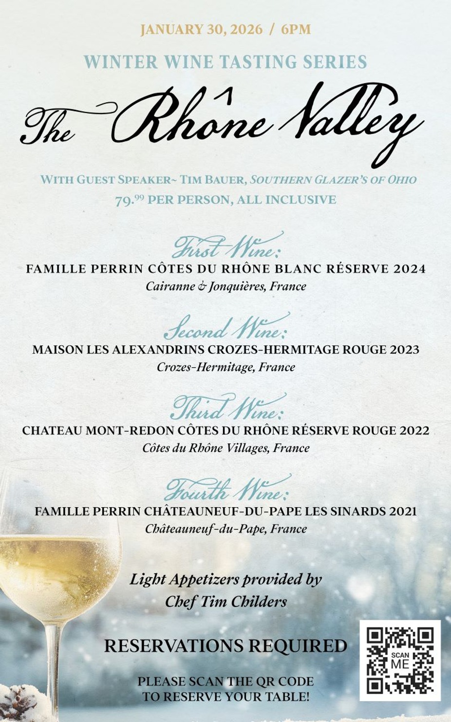 Winter Wine Tasting- Rhone Valley event photo