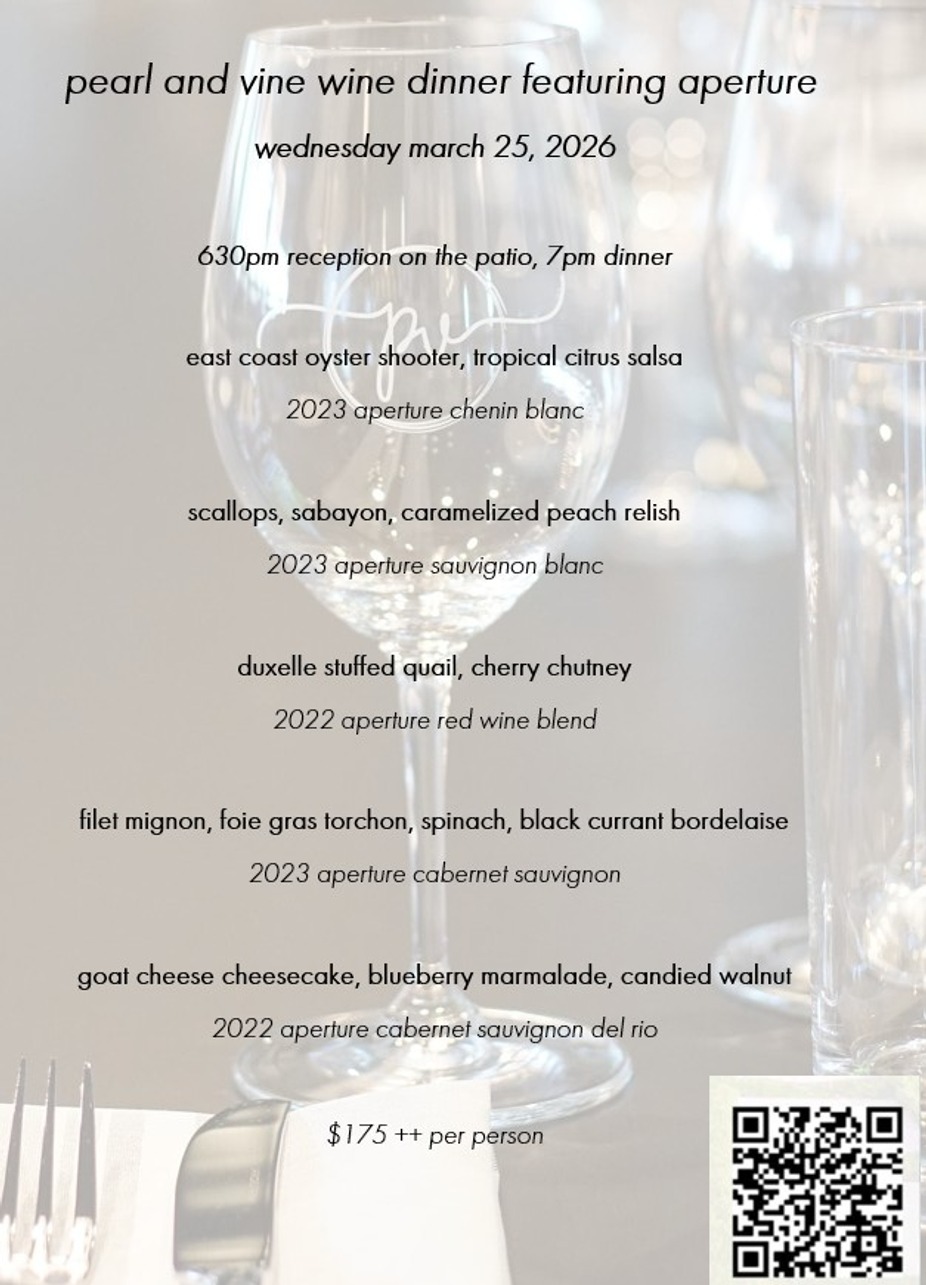 aperture wine dinner event photo