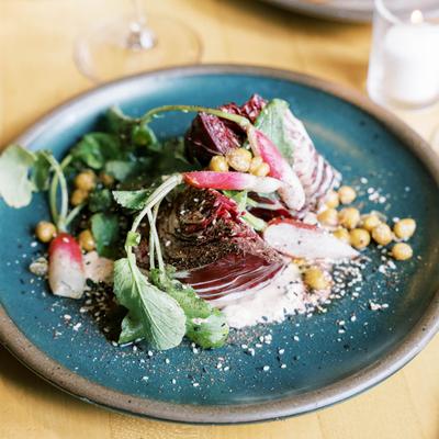 Radicchio wedge salad appetizer at Table Asheville..
