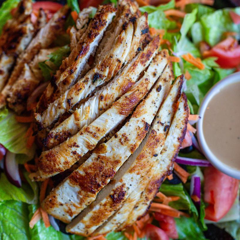 Grilled Chicken over Garden Salad photo