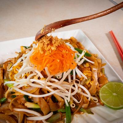 Thai style rice noodles.