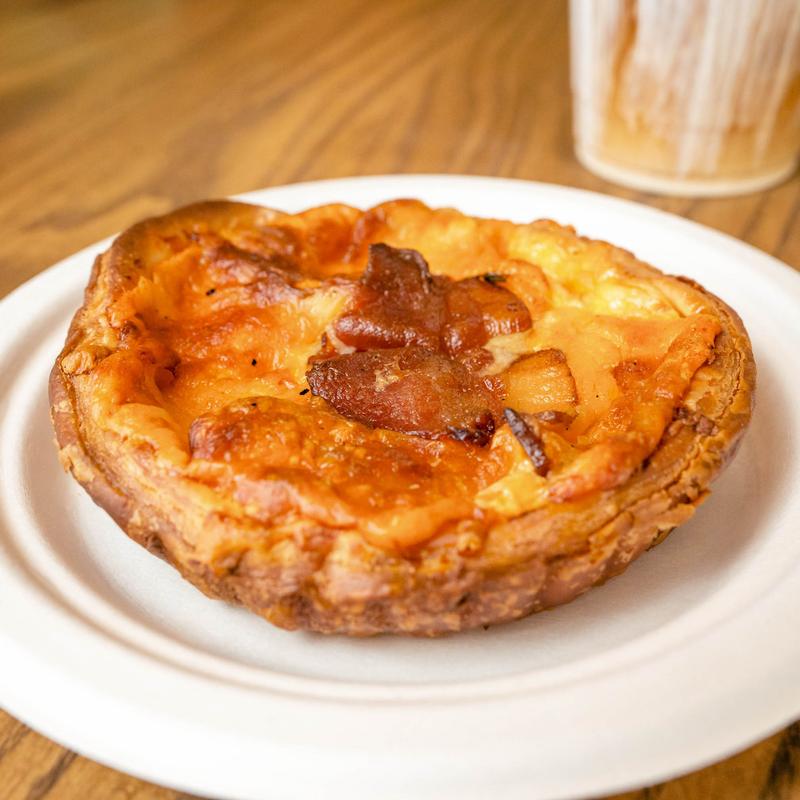 menu item 12 of 18, Cheddar & Bacon Quiche