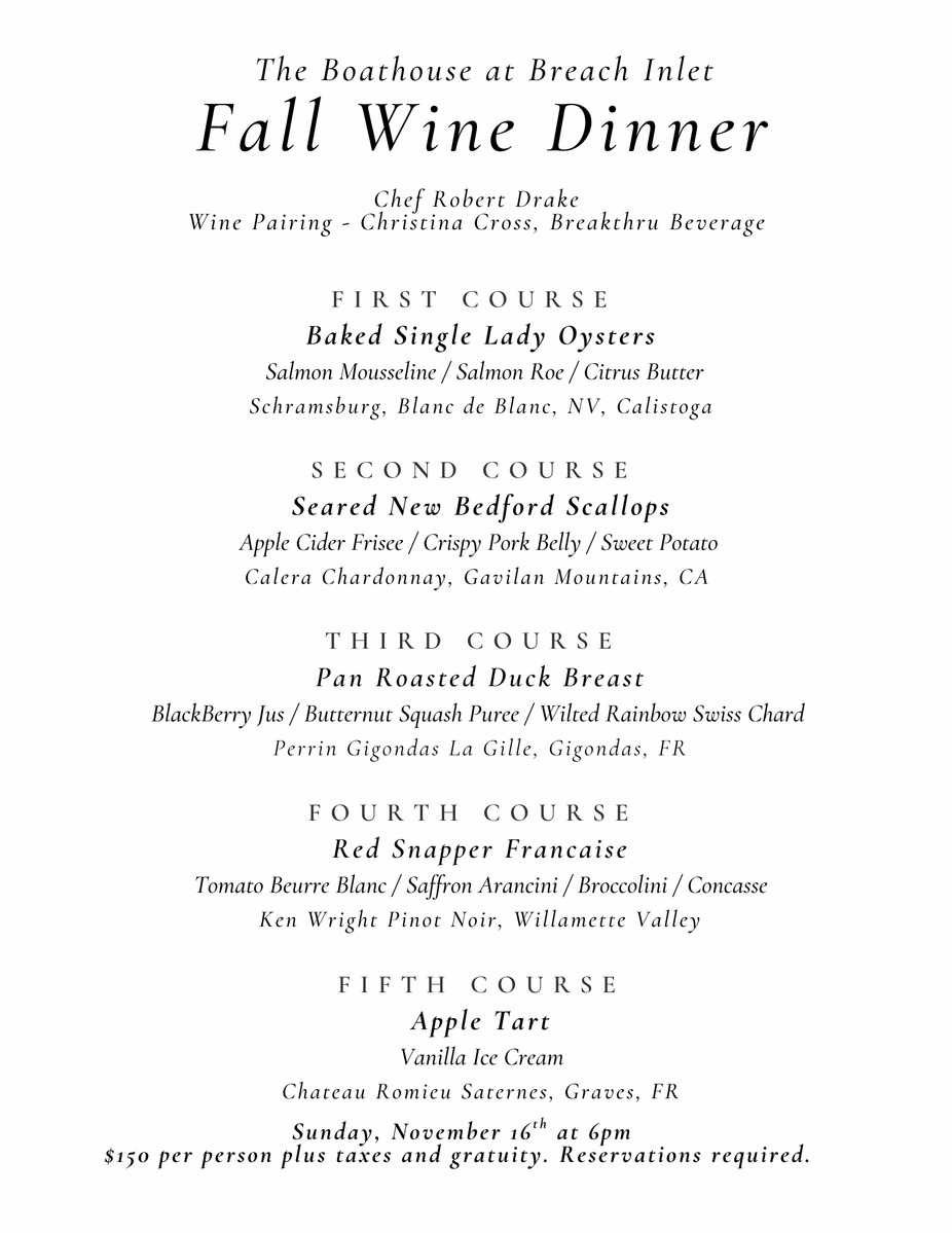 Fall Wine Dinner event photo