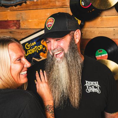 Joyful guests inside.