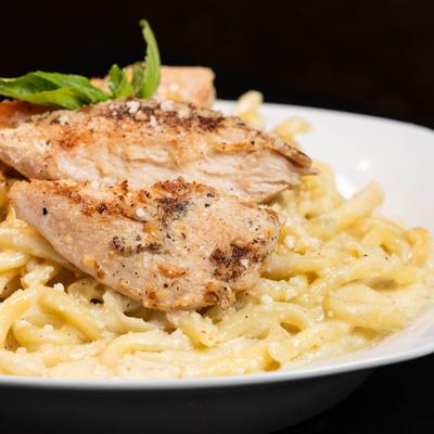 Chicken Alfredo Pasta.