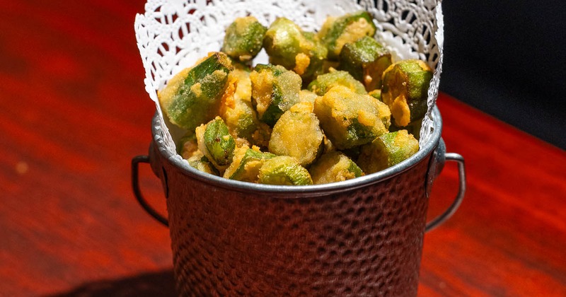Served fried okra