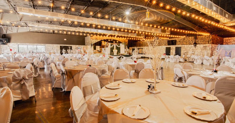 Interior, tables and chairs