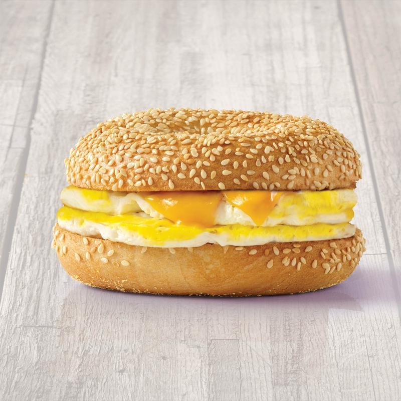 2 Organic Eggs & Cheese on A Bagel photo