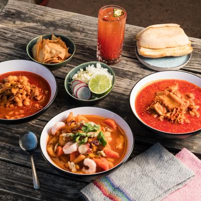 Pozole, Levanta Muertos and Menudo.