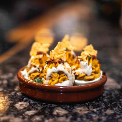 Loaded Deviled Eggs.