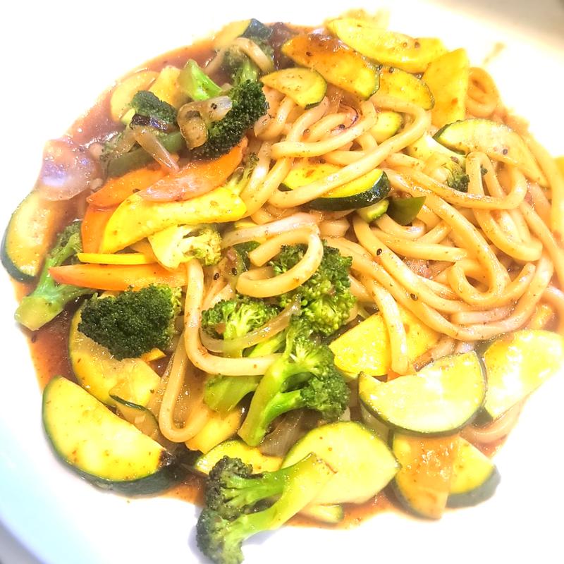Spicy Udon Vegetable Noodles photo