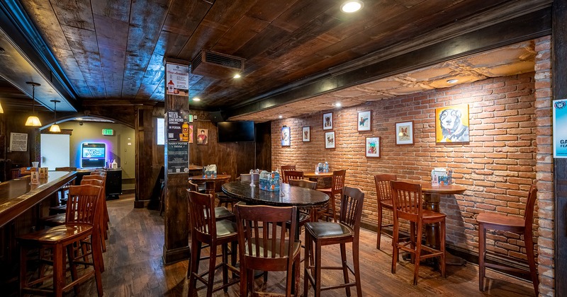 Interior, seating and bar areas