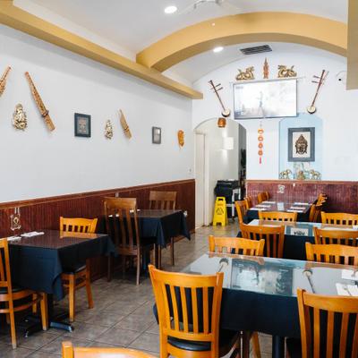 Restaurant dining room.