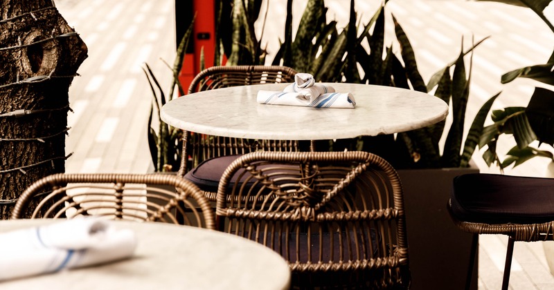 Exterior, tables and chairs