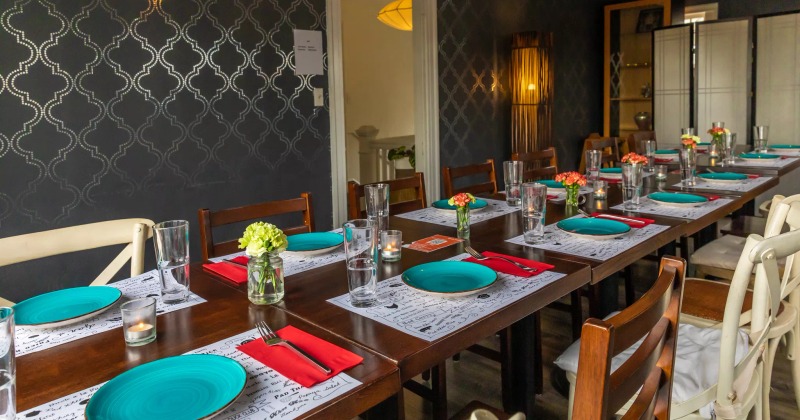 Interior, dining area