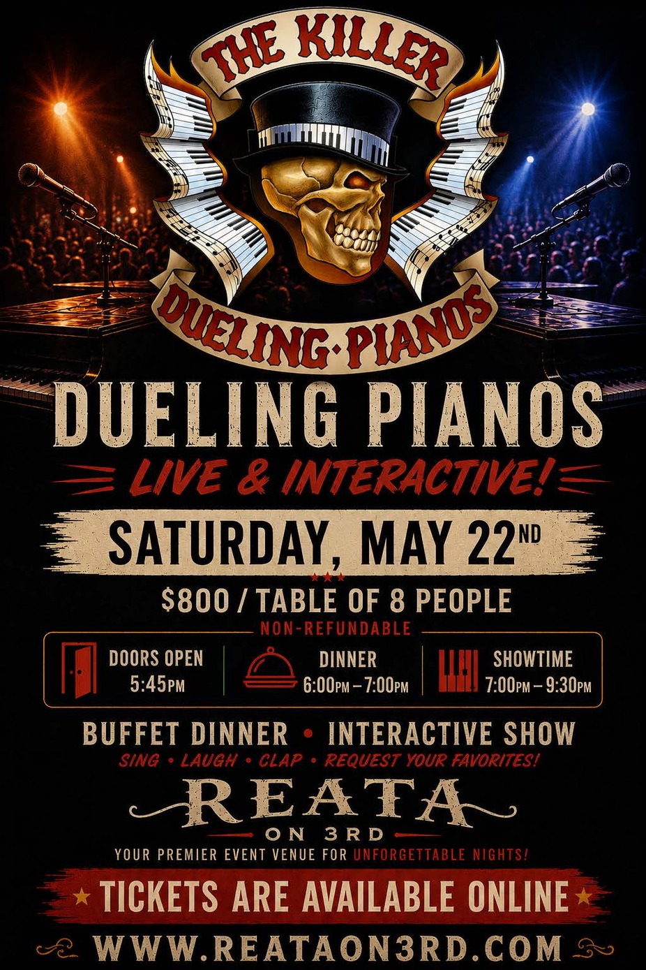 Dueling Pianos May 22nd 2027 event photo