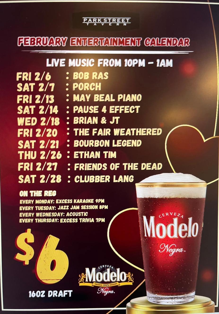 February 2026 Live Music Line-Up event photo