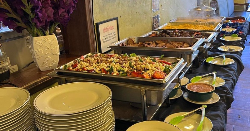 Food in serving containers