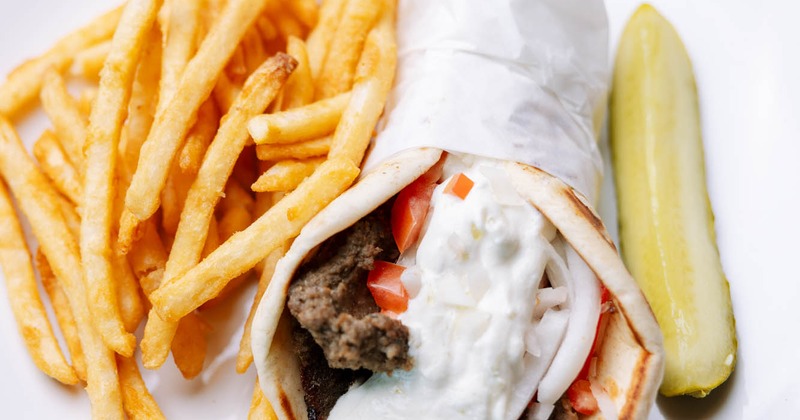 Lamb Gyro, with fries