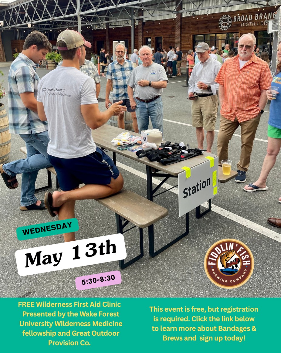 Bandages & Brews Wilderness First Aid Clinic event photo