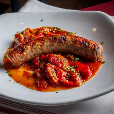 Sausage and peppers.